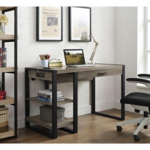 Home Office 48 Wood Storage Computer Desk Driftwood - All