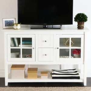 52 Wood Console Table Buffet Tv Stand White - All