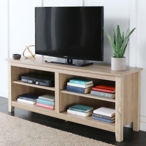 58 Wood Tv Media Stand Storage Console Natural - All