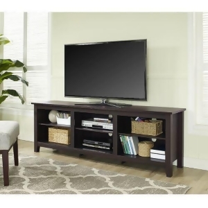 70 Wood Media Tv Stand Storage Console Espresso - All