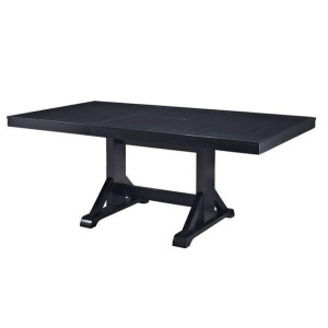 Antique Black Wood Kitchen Dining Table - All