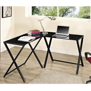 Home Office 51 L-Shaped Corner Computer Desk Black - All