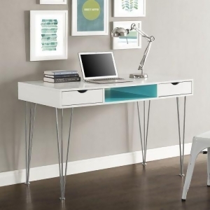 We D48ca1aq Home Office 48 Wood Chrome Computer Storage Desk Blue - All