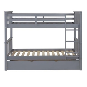 We Bwtotmsgy Twin Over Twin Solid Wood Mission Design Bunk Bed Grey - All