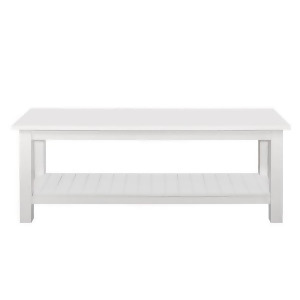 We B50cyslwh 50'' Country Style Entry Bench with Slatted Shelf White - All
