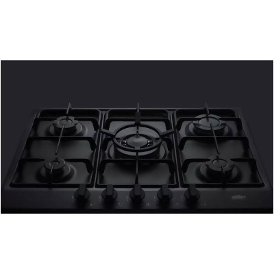 Summit Gc5272b 5 Burner Gas Cooktop In Matte Black Finish From