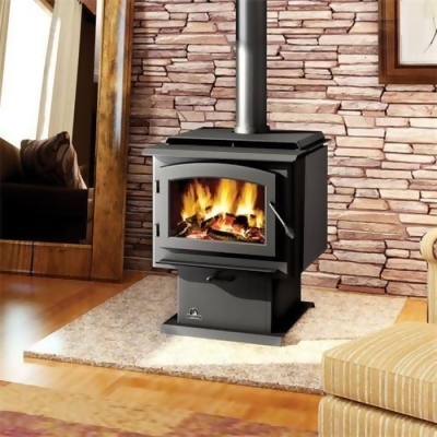 Napoleon 2300 Large Wood Burning Stove On Pedestal With Door From