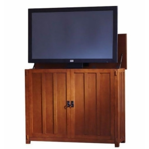 Elevate Anyroom Lift Cabinet for 42 Flat Screen Tv Mission Oak - All