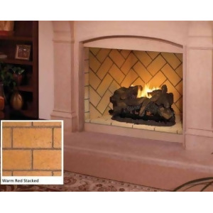 Superior 42 Vf Masonry Gas Firebox w/Red Full Stacked Brick Liner - All