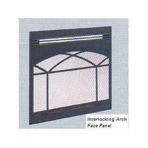 33 Interlocking Arch Decorative Front Face Panel for Elec. Fireplace - All