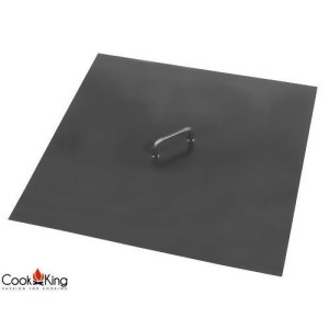 Cook King 111308 70.10 x 70.10cm Black Steel Lid for Cuba Fire Bowl - All