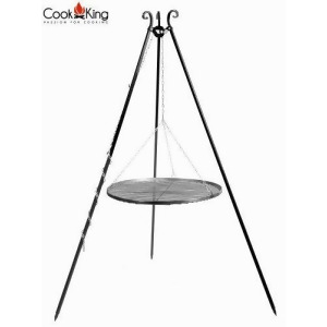 Cook King 111222 70.10cm Black Steel Grate Grill 180cm Tripod - All