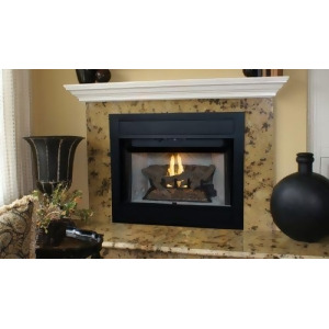 Superior 42 B-Vent Mv Fireplace w/White Herringbone Panel Ng - All