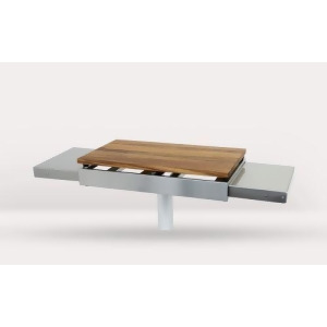 Grill Shelf with Teak Cutting Board Stainless steel - All