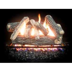 Glofire 24 Complete Match Light Cascade Natural Gas Log Kit - All