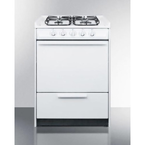 24 Wide Slide-in Gas Range in White with Sealed Burners - All