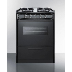 24 Black Wide SlideIn Gas Range w/Sealed Burners Oven Window - All