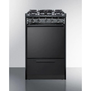 20 Wide Slide-in Gas Range in Black with Sealed Burners - All