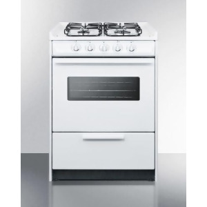 24 White Wide SlideIn Gas Range w/Sealed Burners Oven Window - All