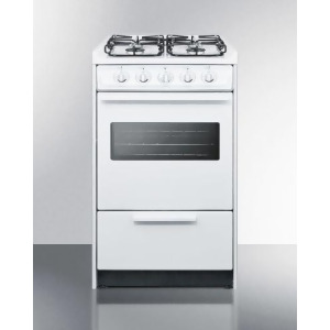 20 White Wide SlideIn Gas Range w/Sealed Burners Oven Window - All