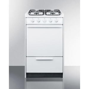 20 Wide Slide-In Gas Range in White with Sealed Burners - All