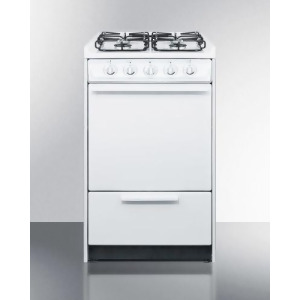 20 Wide Slide-In Gas Range in White with Sealed Burners - All