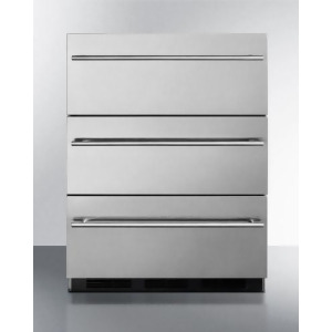 Summit Commercial Two-Drawer Ada All-Refrigerator for Built-in Use Sp6dsstbos7thinada - All