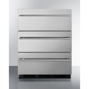 Summit Commercial Two-Drawer All-Refrigerator for Built-in Use SP6DSSTB7Thin - All