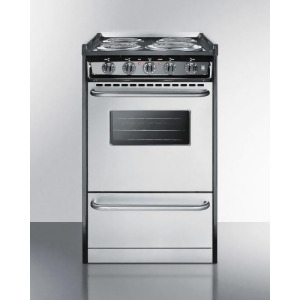 Summit 20 Electric Pro Style Range in Stainless S. Tem110brwy - All