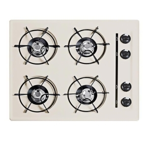 Summit 24 Cooktop in Bisque with Four Burners and Battery Ignition Snl03p - All
