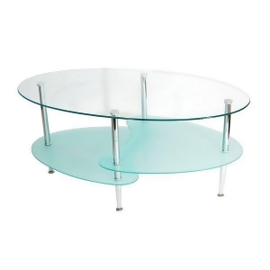 Glass Oval Living Room Metal Coffee Table C38b4 By Walker Edison - All