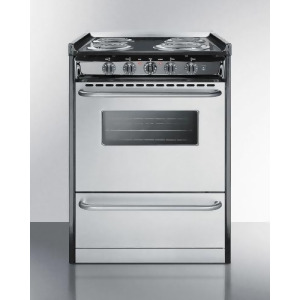 Summit 24 Electric Pro Style Range in Stainless S. Tem610brwy - All