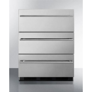 Summit Commercial Two-Drawer Ada All-Refrigerator for Built-in Use Sp6dsstb7thinada - All