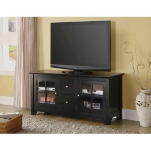 52 Wood Tv Media Stand Storage Console Black W52c2dwbl - All