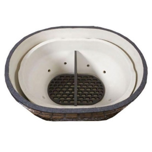 Oval Large Ceramic Firebox By Primo Ceramic Grills - All
