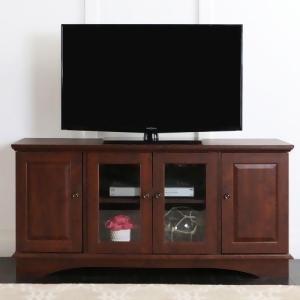 52 Wood Tv Media Stand Storage Console Brown Wq52c4drtb - All