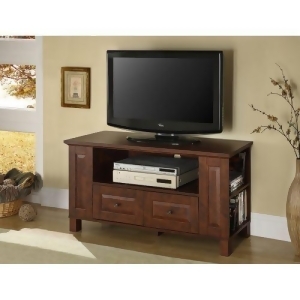 44 Wood Tv Media Stand Storage Console Brown Wq44cmptb - All