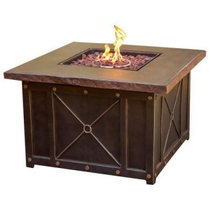 Hanover Summrnght1pcfp 40 In. Square Gas Fire Pit with Durastone Top - All