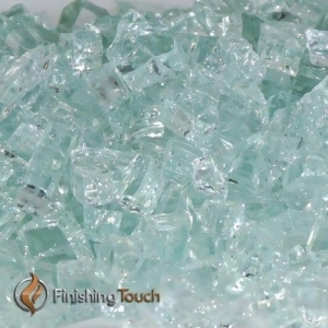 1/2 Icy Mint Metallic Fireglass 8 Lbs. Container - All