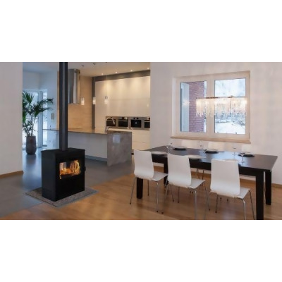 Vision See Thru Wood Burning Stove In Metallic Black From Shop
