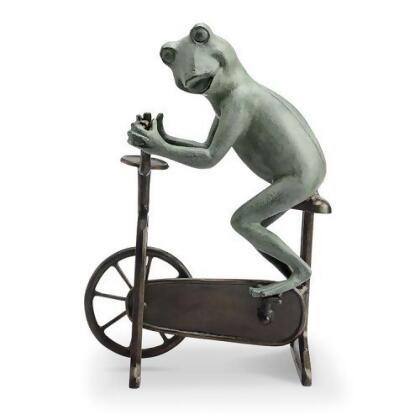 Frog on Bicycle Garden Statue Sculpture by SPI Home 33810