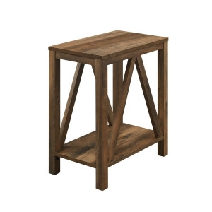 Walker Edison AFAFSTRO Narrow A Frame Side Table, Reclaimed Barnwood