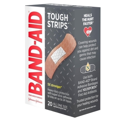 Band-Aid Tough Strips Adhesive Bandages All One Size - 20 ct 