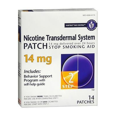 Habitrol Nicotine Transdermal System Step 2, 14 mg Stop Smoking Aid - 14 each 