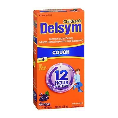 Delsym 12 Hour Cough Relief Liquid Grape - 5 oz 