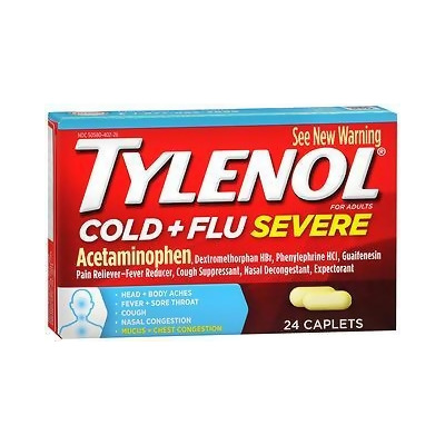 Tylenol Cold & Flu, Severe, Caplets - 24 caplets 