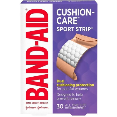 Band-Aid Sport Strip Extra Wide Adhesive Bandages All One Size - 30 ct 