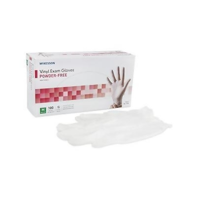 McKesson Disposable Vinyl Exam Gloves Powder-Free Medium- 100ct 