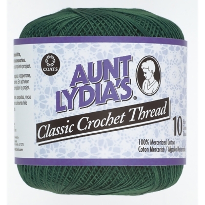 Aunt Lydia's Classic Crochet Thread, Forest, 350 Yds. - 3 Pkgs 