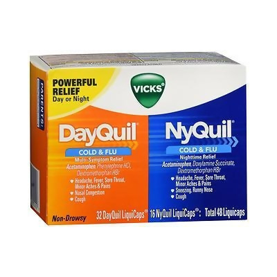 Vicks DayQuil/NyQuil Cold & Flu Multi-Symptom/Nighttime Relief LiquiCaps - 48ct 